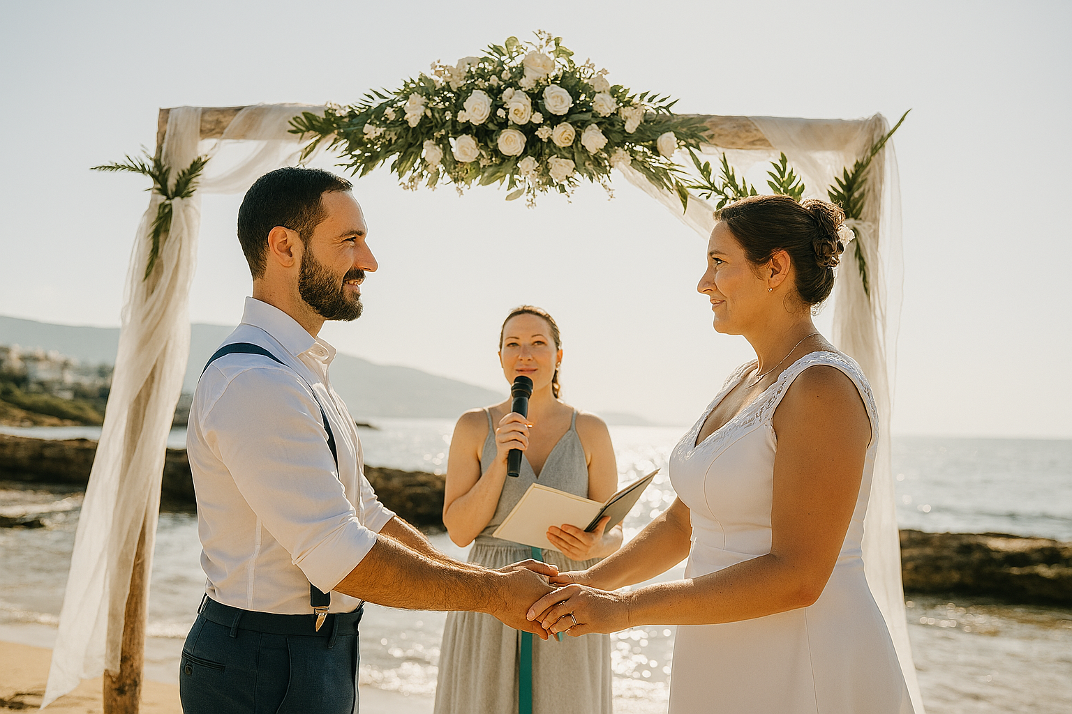 Discour de mariage sur la plage