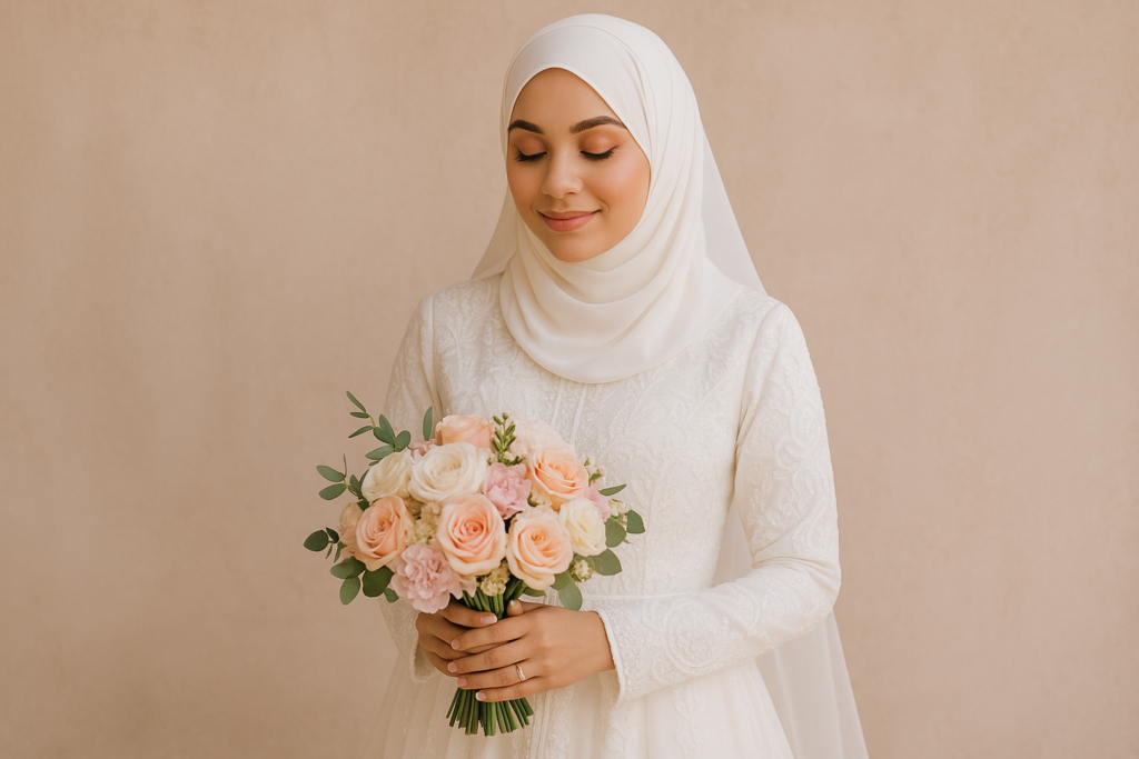 Mariée en tenue islamique