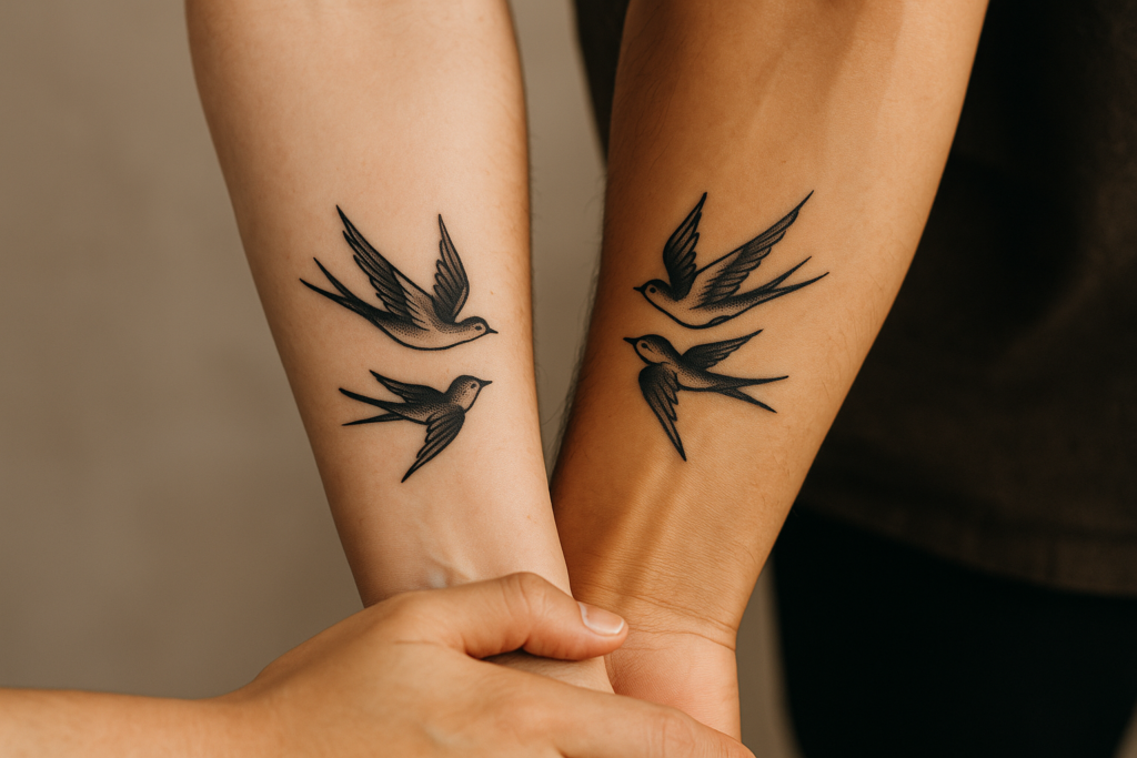 tatouages couple symbole amours eternel