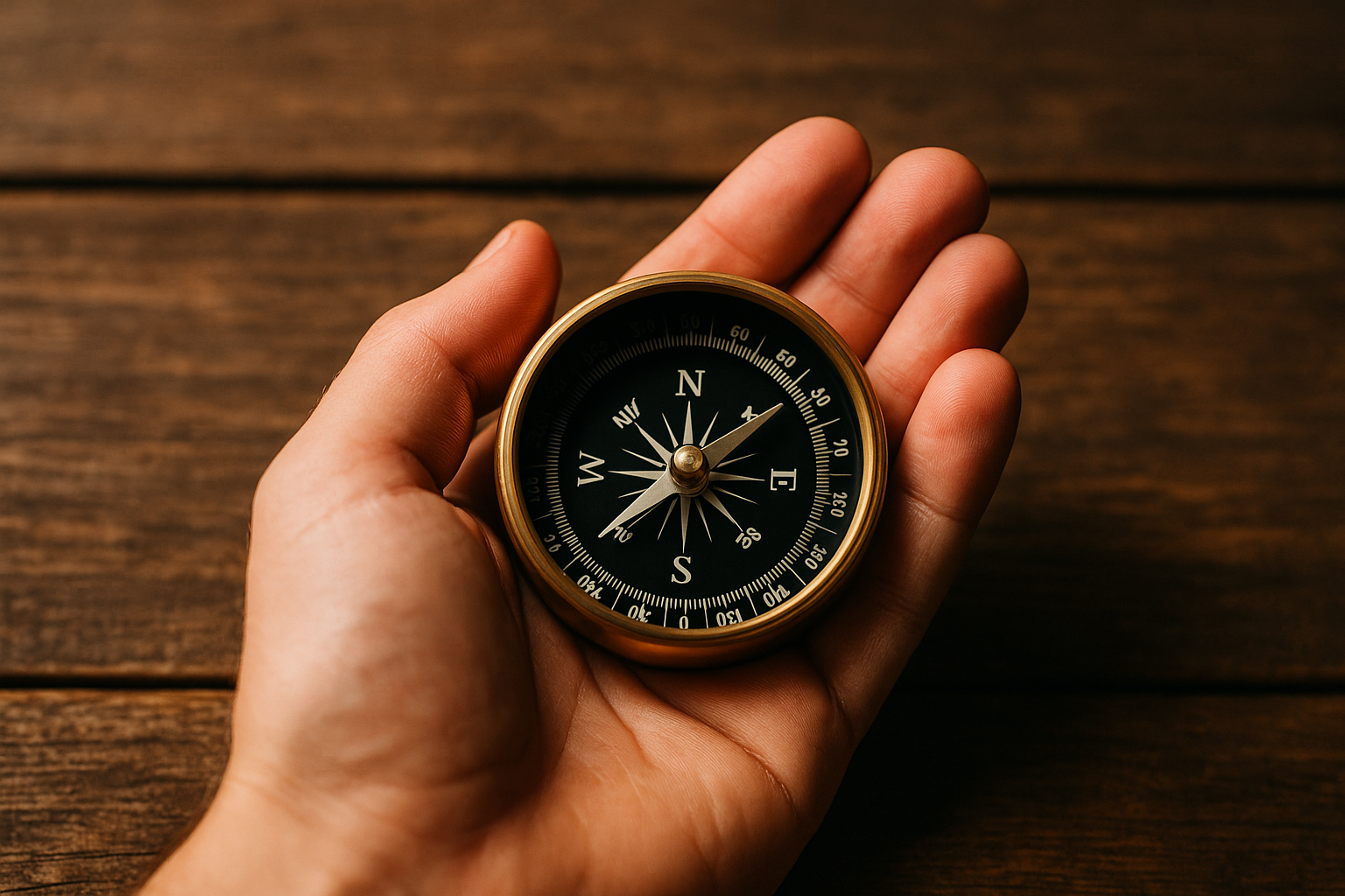 boussole exprimant un guide des valeurs
