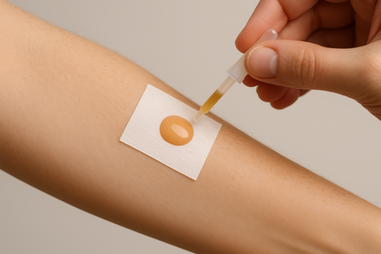 test dermatologique autobronzant