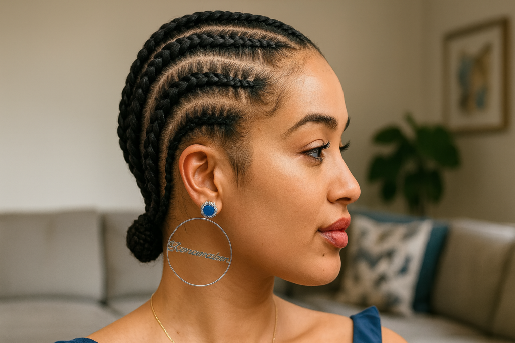 coiffure protectrice pour faire pousser les cheveux cornrows
